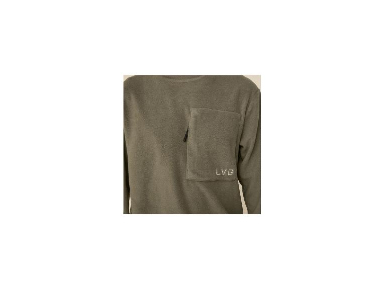 Herren Fleece-Sweatshirt, mit Reißverschluss-Brusttasche