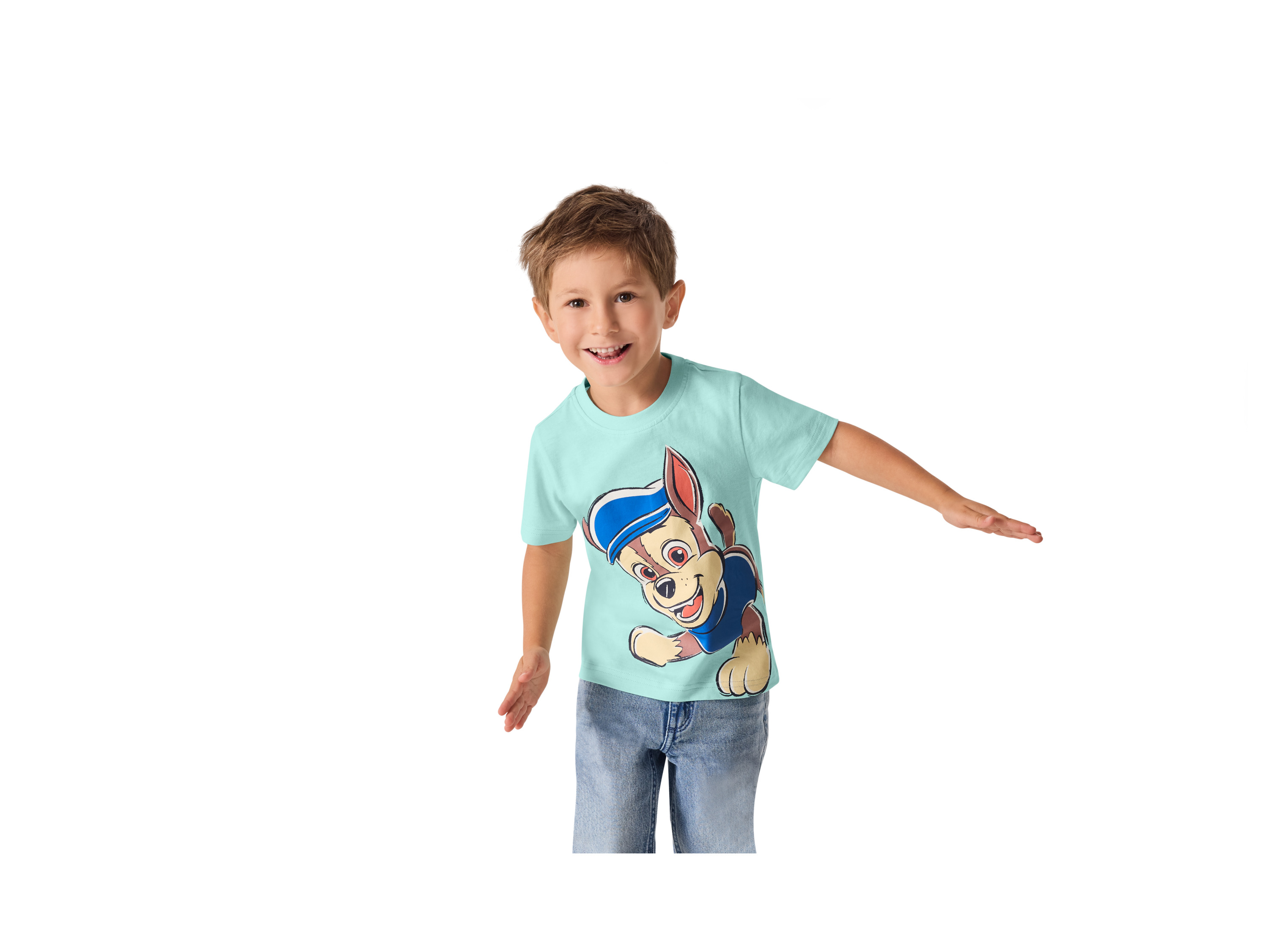 Kleinkinder T-Shirts »Paw Patrol«, 2 Stück (mint/blau, 122/128) – Bild 2 von 4