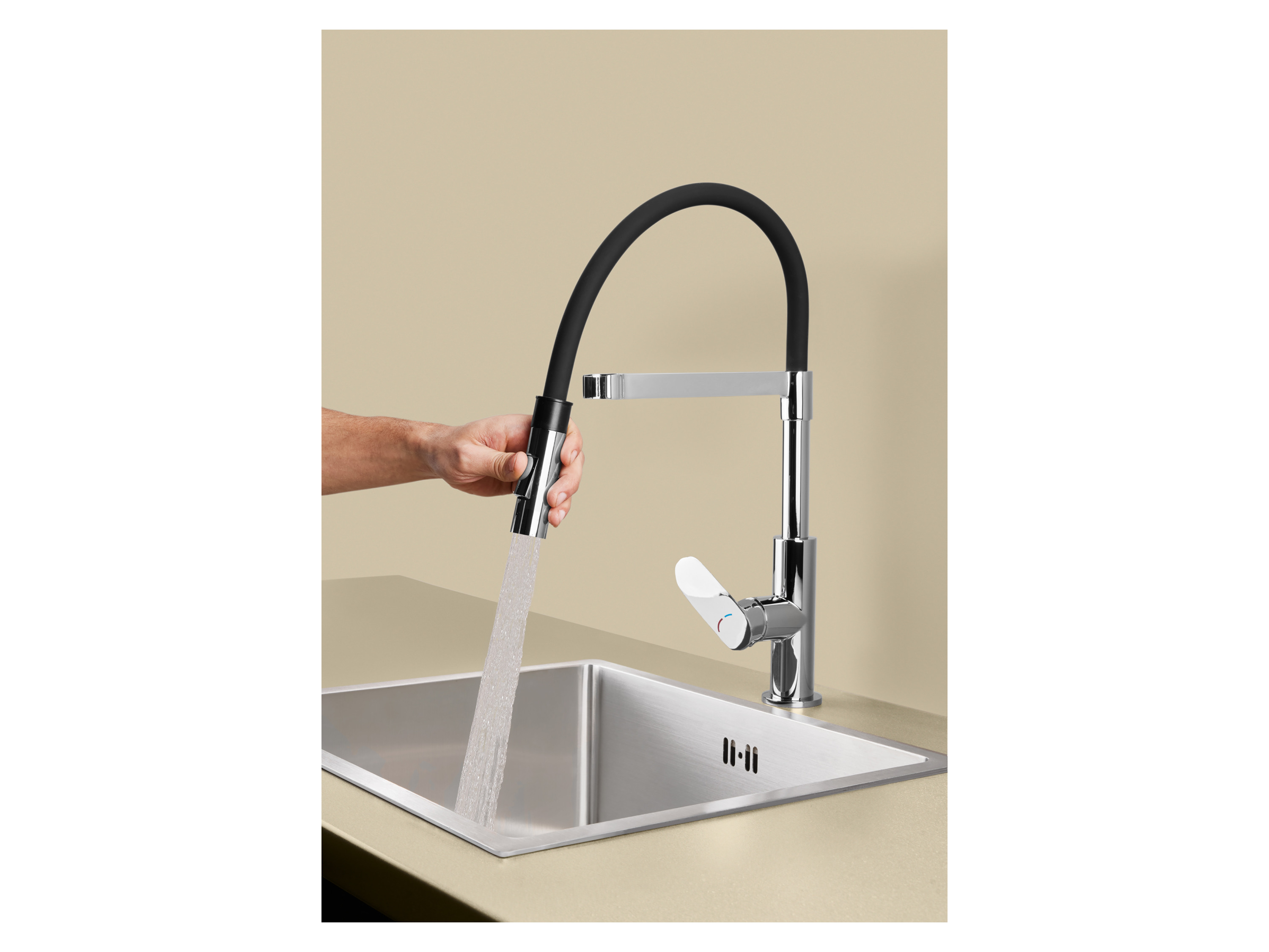 Thumbnail - LIVARNO® Einhebel-Küchenarmatur (Gummischlauch)