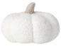 Weißer Plüschkürbis, perfekte Herbstdekoration.