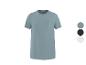 Kurzarm-T-Shirt mit Brusttasche, erhältlich in Blau, Schwarz und Weiß.