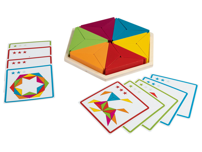 Gehe zu Vollbildansicht: Playtive Regenbogen Legespiel Blume / Kreis / Tangram / Hexagon - Bild 11