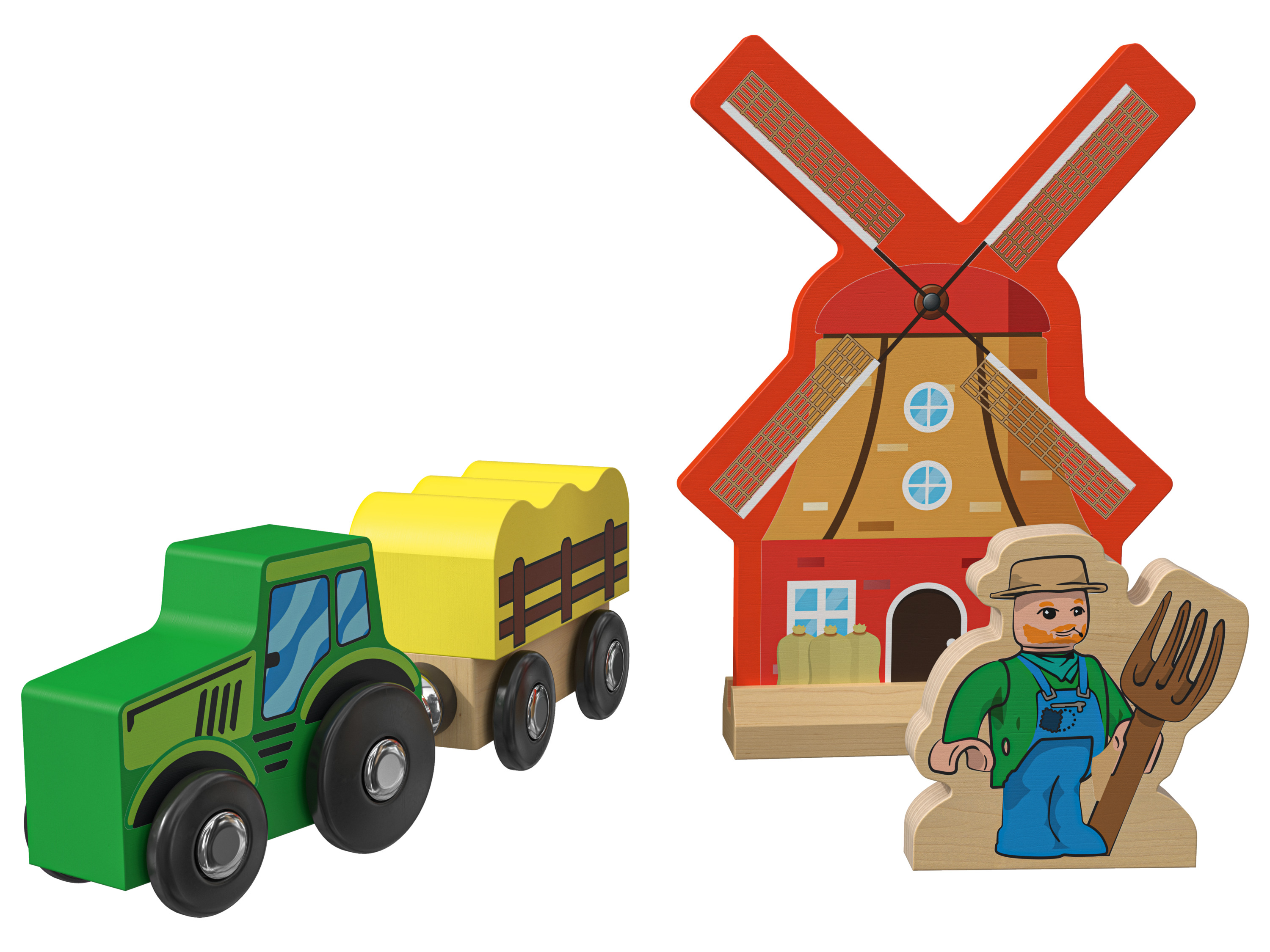 Thumbnail - Playtive Holz Eisenbahnset L Dino/ Land (Bauernhof-Set)