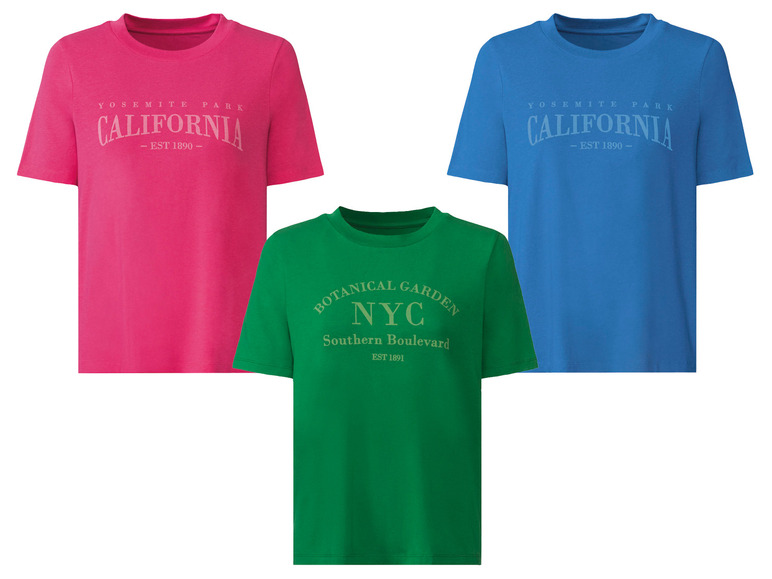 Gehe zu Vollbildansicht: esmara® Damen T-Shirt, halblange Ärmel, mit Baumwolle - Bild 1