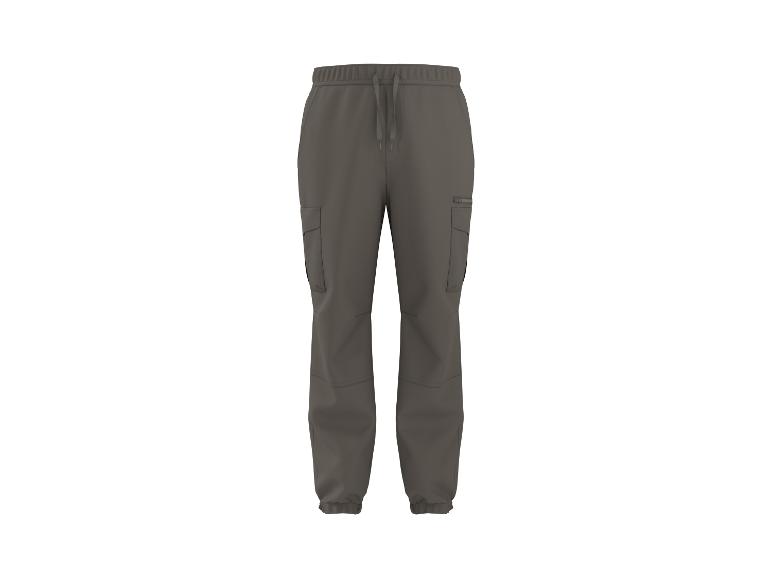 Dunkelgraue Herren-Jogginghose mit Kordelzug und Taschen