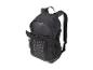Schwarzer Crivit Rucksack mit offener Vordertasche und Netzdetails.
