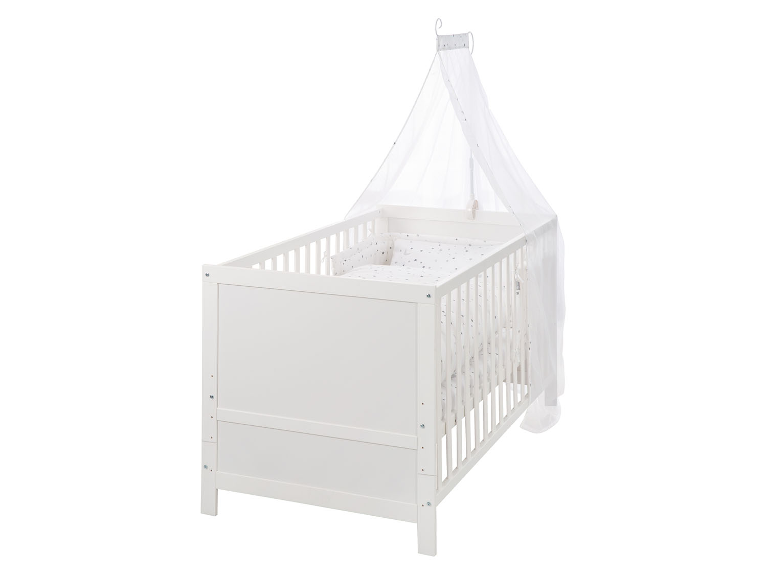 ROBA Kinderbettset, 70 x 140 cm Sternenzauber grau (weiß)
