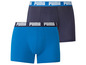 Zwei blaue und dunkelblaue Boxershorts von Puma.
