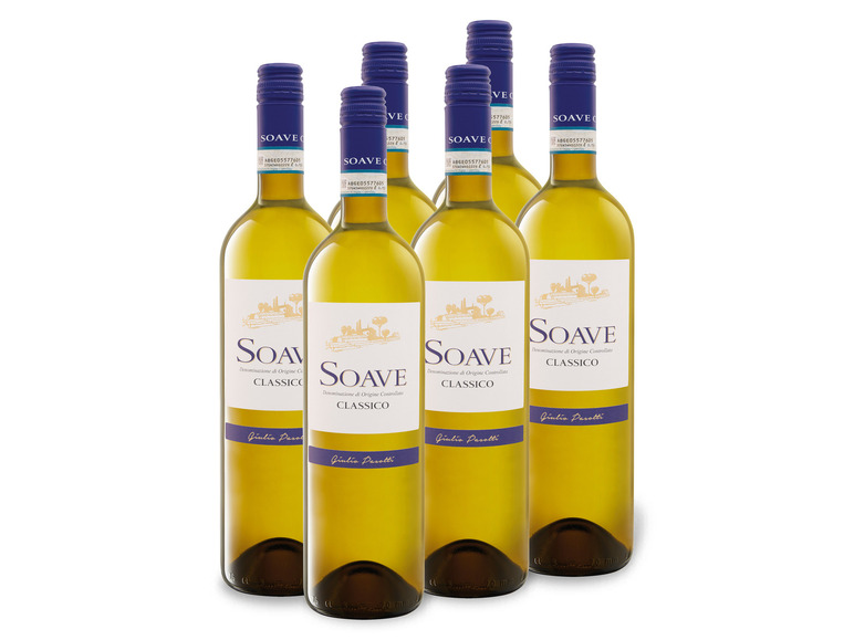 Gehe zu Vollbildansicht: 6 x 0,75-l-Flasche Weinpaket Soave Classico DOC trocken, Weißwein - Bild 1