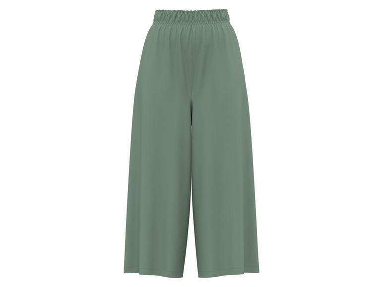 Grüne, weite Hose mit elastischem Bund.