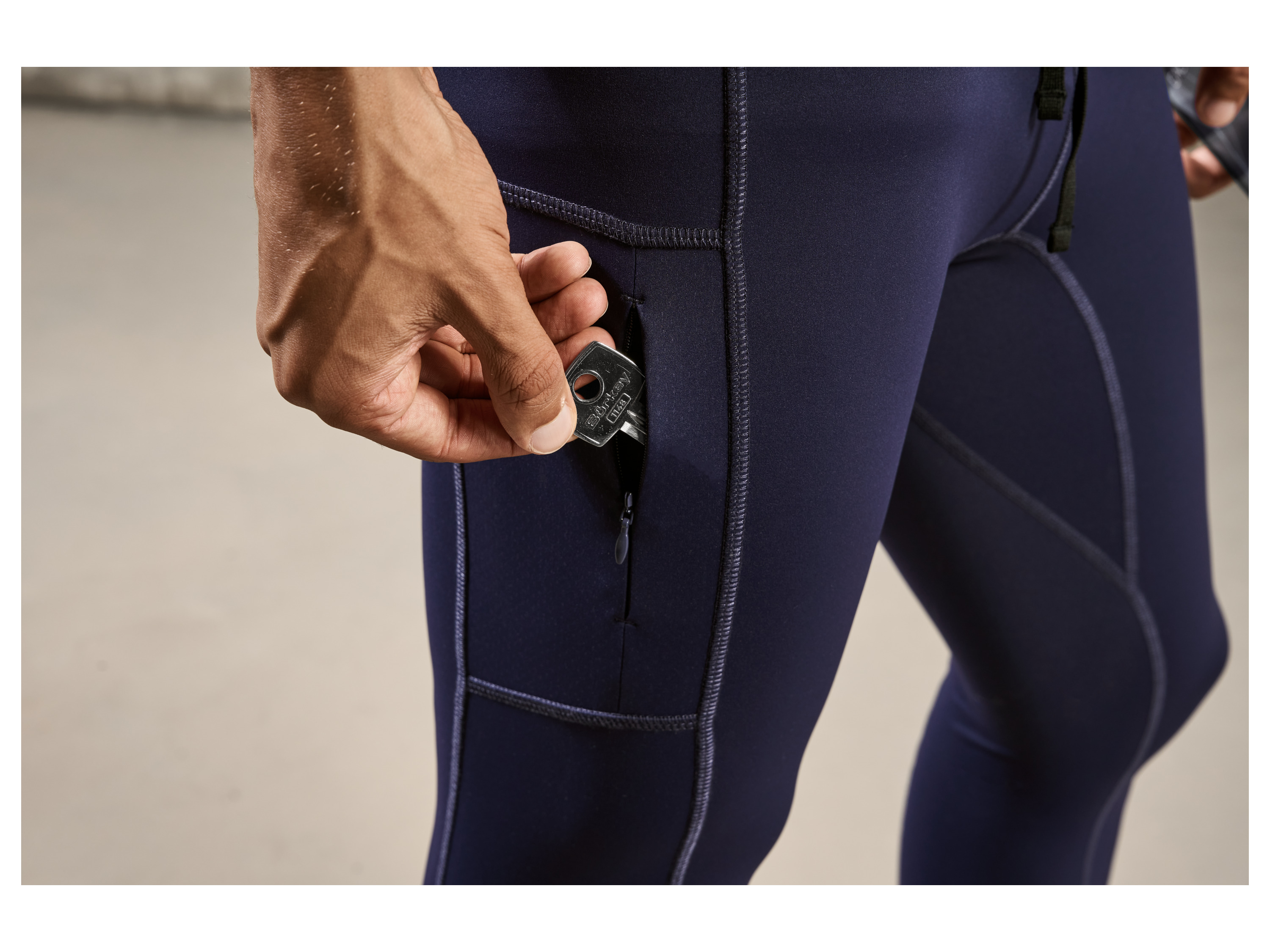 Thumbnail - CRIVIT Herren Funktionstights (Marine, S (44/46))