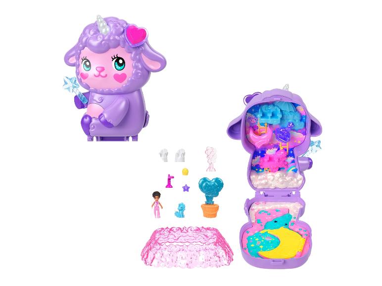 Lila Einhorn-Schaf-Kompaktspielset mit Miniaturpuppe und Zubehör