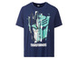 Ein dunkelblaues T-Shirt mit einem Transformers-Motiv.