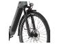E-Bike mit Vorderrad, Scheibenbremse, Federung und Licht