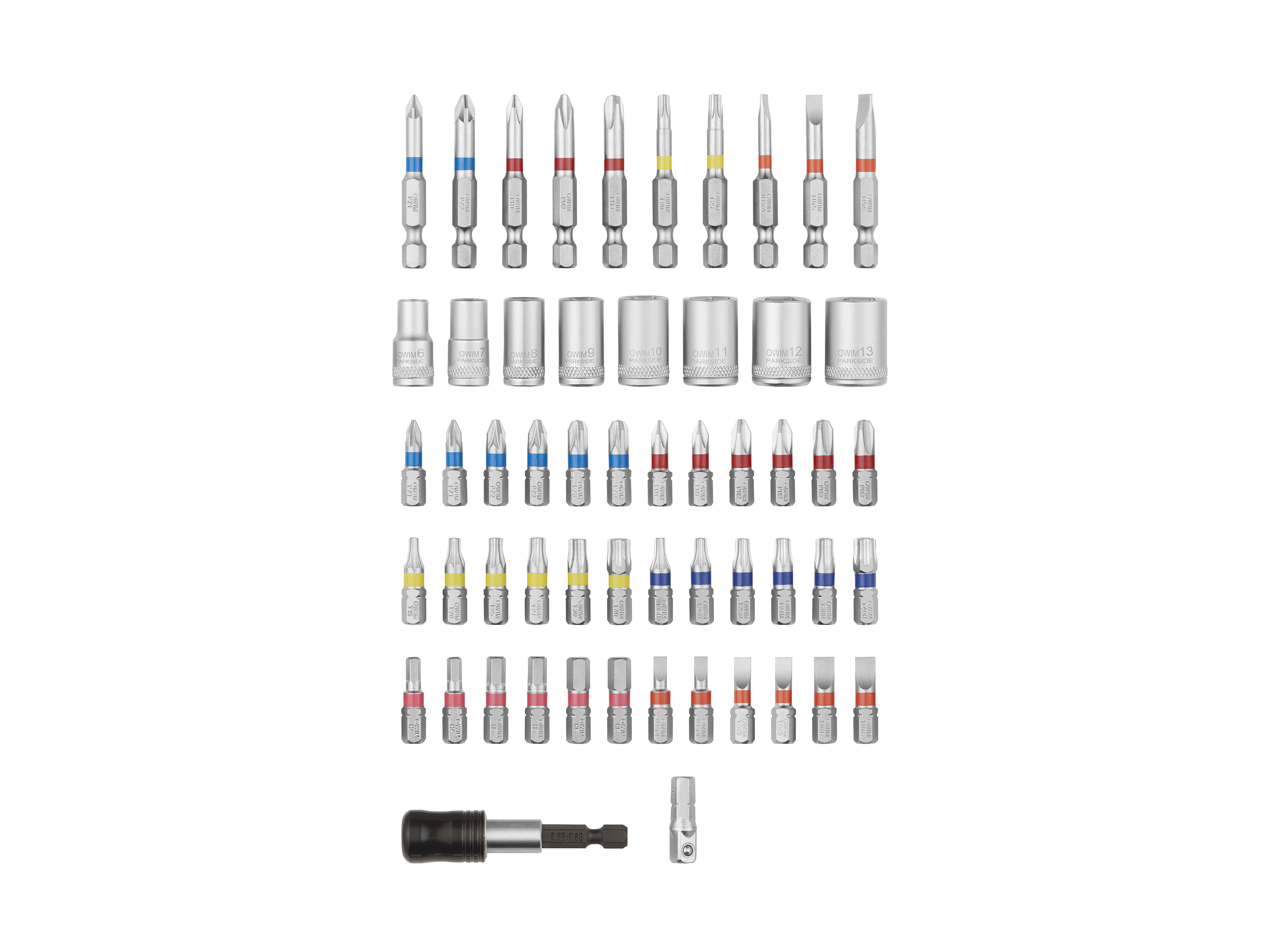 Thumbnail - PARKSIDE® Bit-Set 71tlg./ 56tlg. PBS3 A2 (Bit und Nuss Set 56 tlg.)
