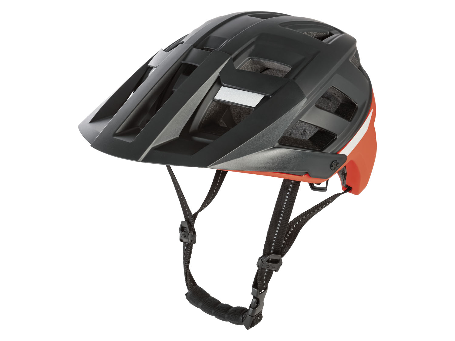 CRIVIT Fahrradhelm (schwarz/orange, M/L) | 04055333049765