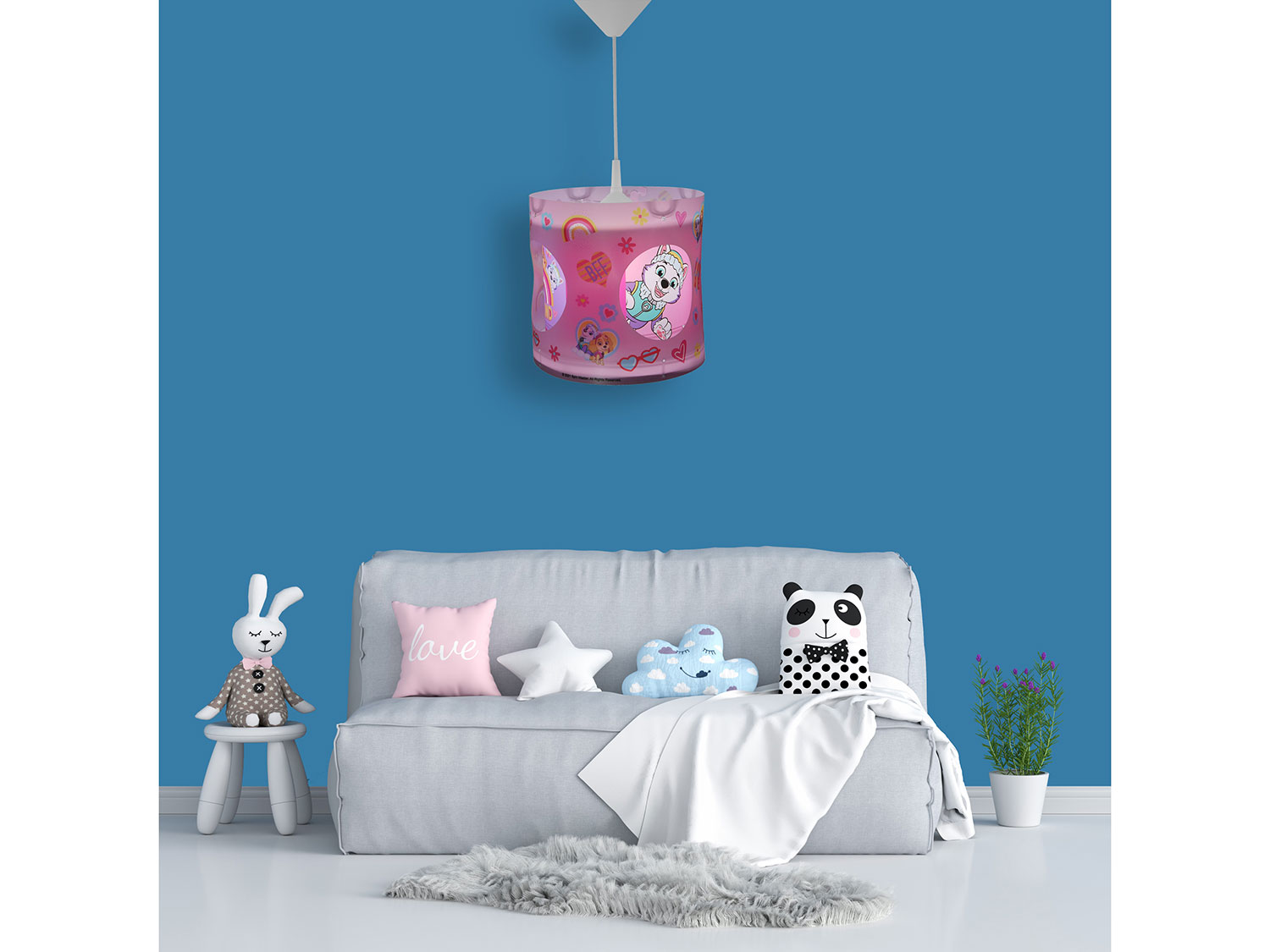 NIERMANN Dreh-Pendelleuchte Paw Patrol (Rosa) – Bild 2 von 4