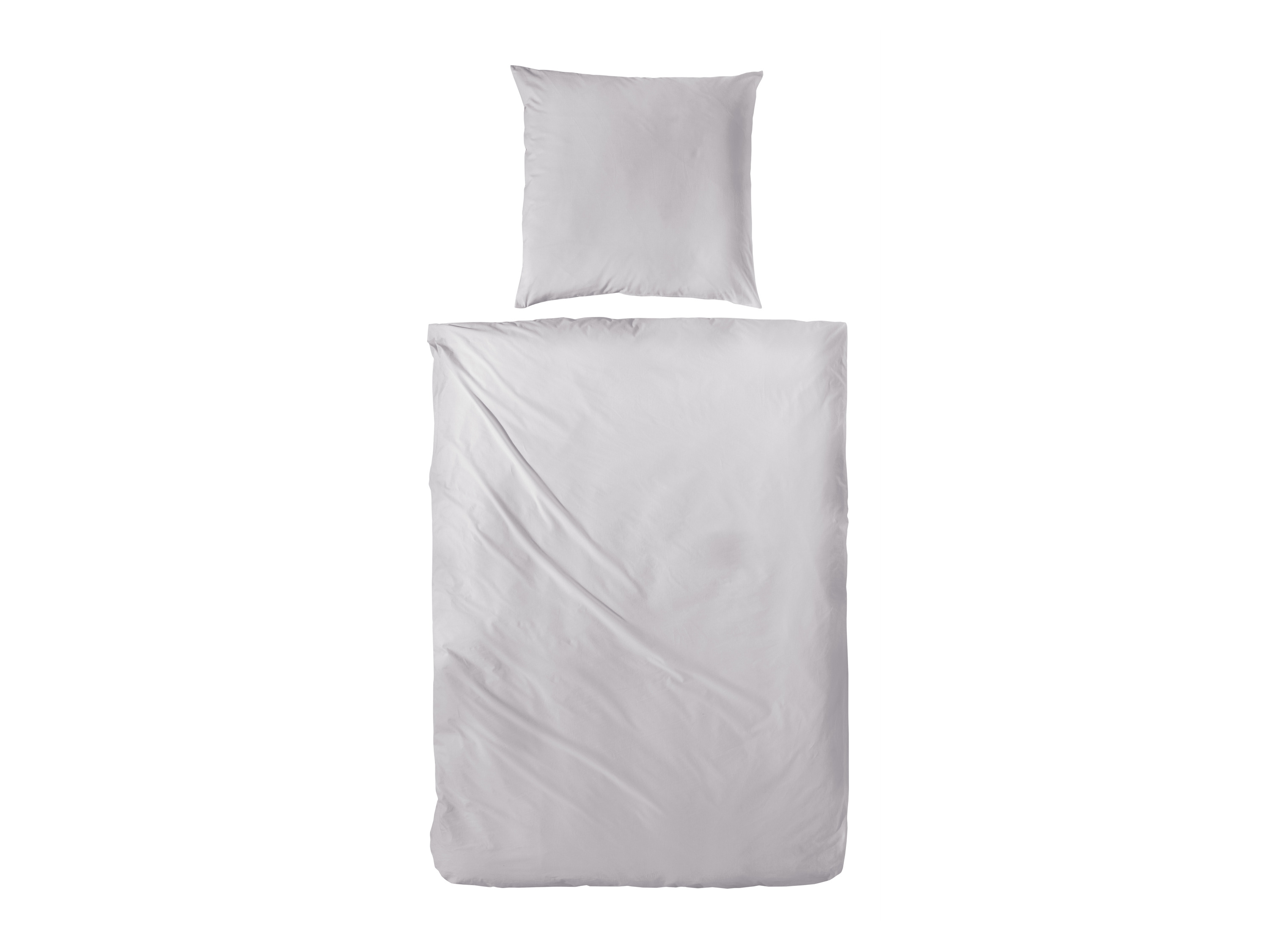 WESTMINSTER Satin Bettwäsche Basic (Uni hellgrau, 135 x 200 cm)""