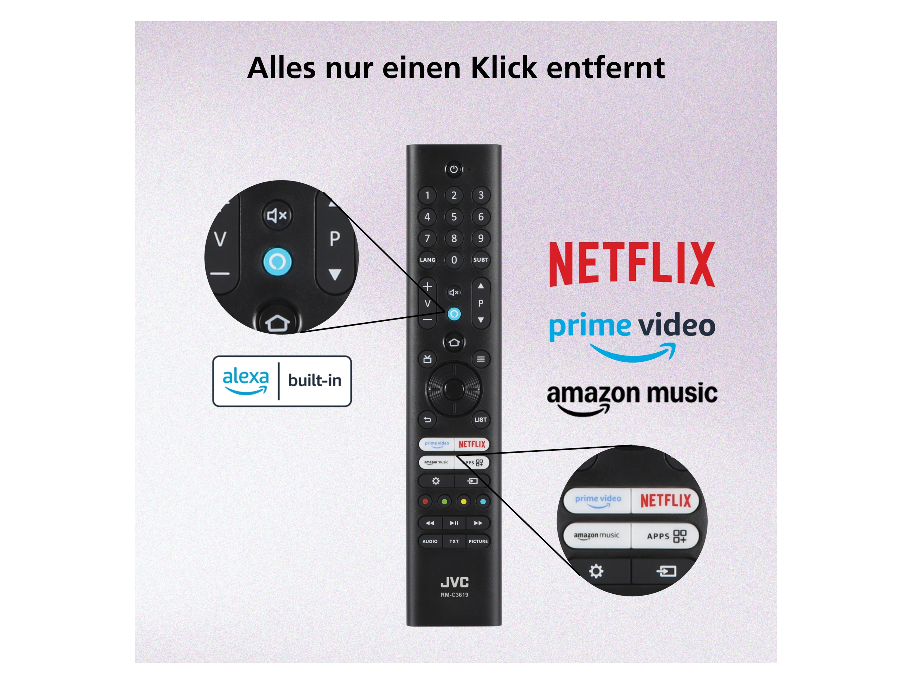 JVC LT-43VRQ3555 QLED-Fernseher (108 cm/43 Zoll, 4K Ultra HD, Fire TV, Fire TV / Smart TV, Dolby Vision HDR, Alexa Built-In, Triple-Tuner) – Bild 4 von 4