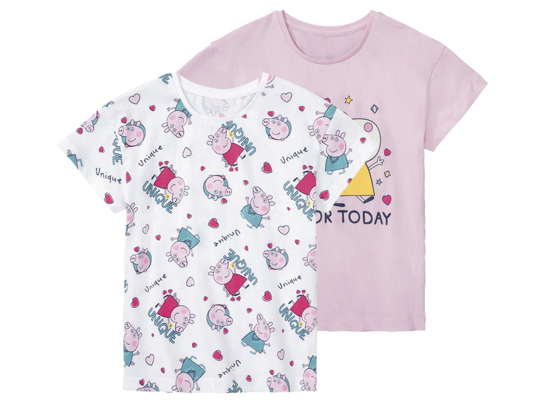 Gehe zu Vollbildansicht: Kleinkinder Kinder Mädchen T-Shirts, 2 Stück, mit Print - Bild 7