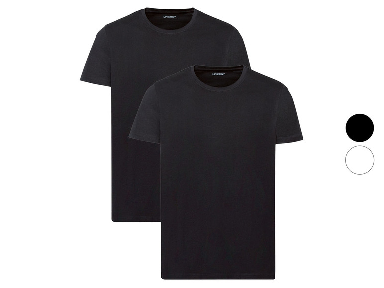 Gehe zu Vollbildansicht: LIVERGY Herren T-Shirts, 2 Stück, Baumwolle - Bild 1