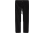 Schwarze Cordhose mit Gummizug und Knopf.
