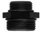 Schwarzer Gewindeadapter mit Dichtungsringen