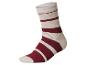 Rot-beige gestreifte Socke