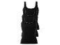 Drei schwarze Tanktops mit Spitze