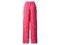 Fuchsiafarbene weite Damenhose mit elastischem Bund.