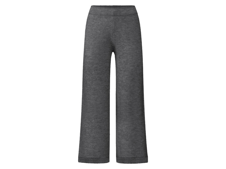 Graue Strickhose mit weitem Bein.