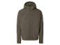 Leichte Herrenjacke in Khaki mit Kapuze und Reißverschluss.