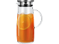SILVERCREST Wasserkaraffe mit Eistee und einer Orangenscheibe.