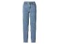 Hellblaue Damenjeans mit hoher Taille und geradem Bein.