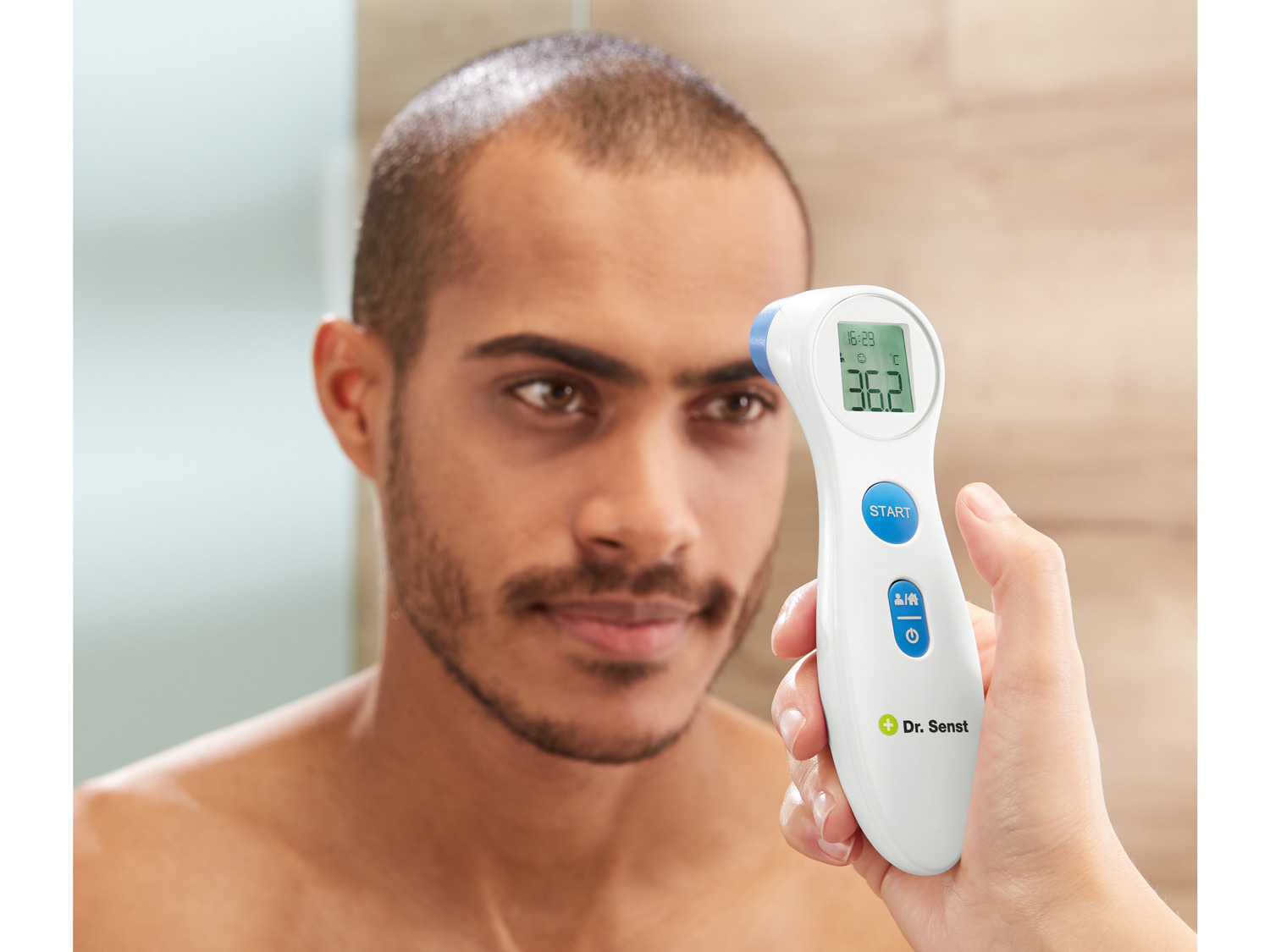 Dr. Senst Stirn-Thermometer, mit 2in1, Infrarot-Sensor