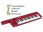 Rotes 37-Tasten-Keyboard mit 4 Rhythmen, 4 Sounds und 10 Demosongs.