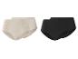 Zwei Paar Damen-High-Waist-Slips: beige mit Spitze und schwarz
