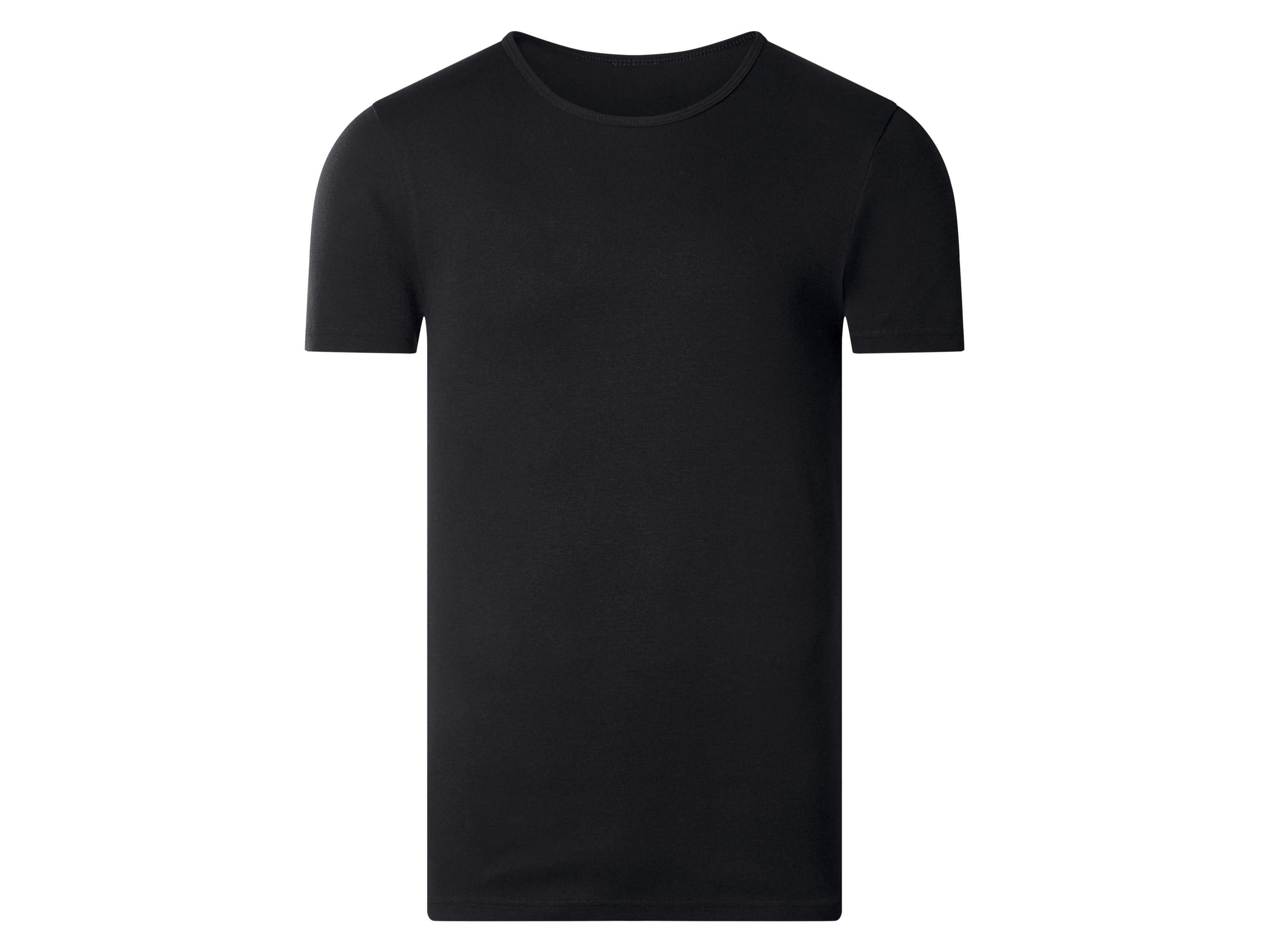 ESMARA MEN Herren Unterziehshirt Feinripp, 3 Stück (runder Kragen, Schwarz, 5/M) – Bild 3 von 3