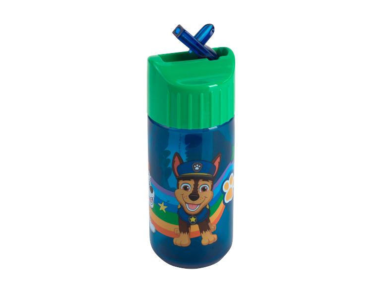 Kinder-Trinkflasche mit Strohhalm, Paw Patrol Motiv.