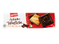 Schachtel Schokowaffeln mit 48% Zartbitterschokolade, Haselnüssen und dem Schriftzug „ich mag Dich“.