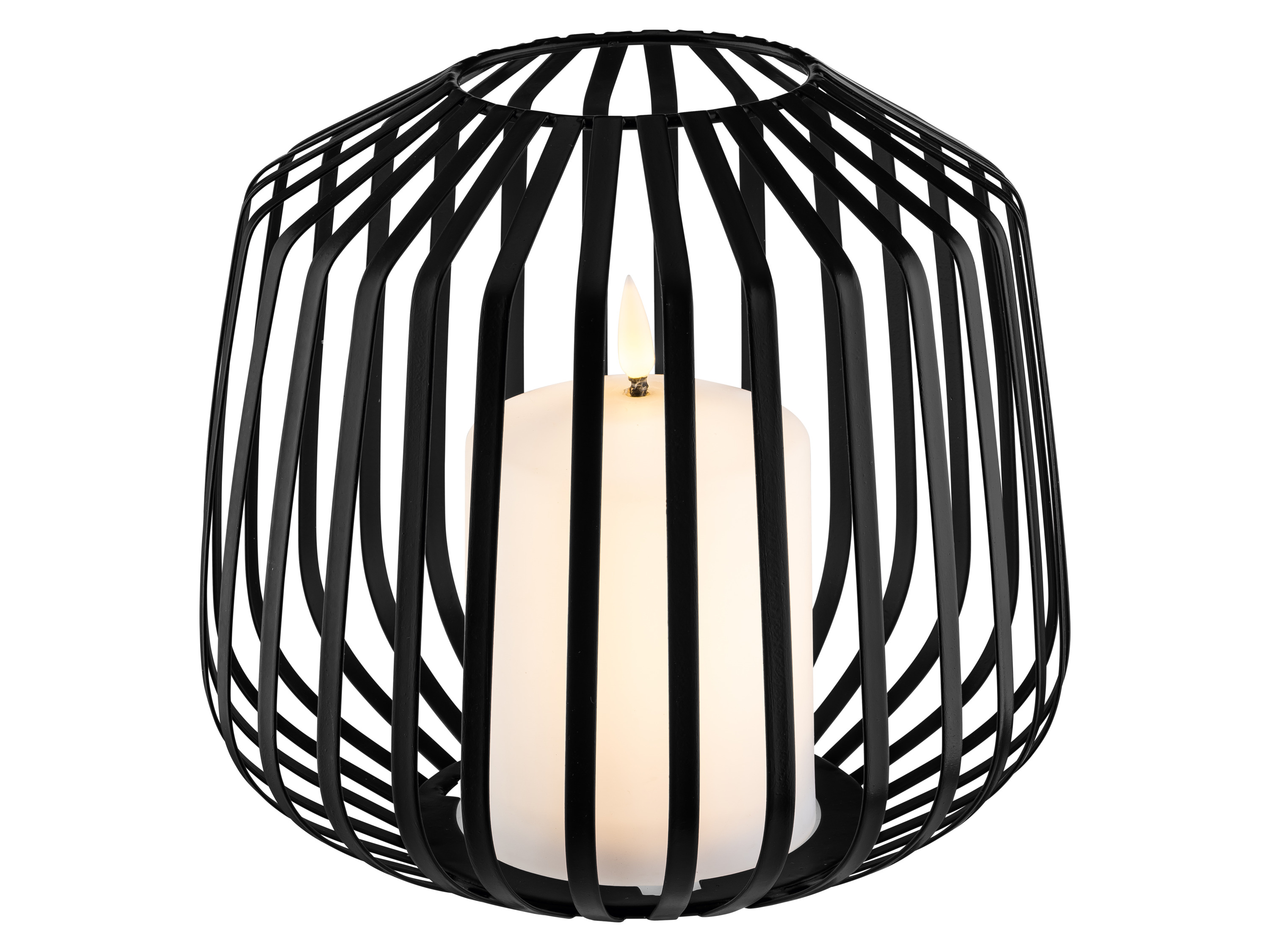 LIVARNO® LED-Kerze im Metallkorb (Schwarz)""