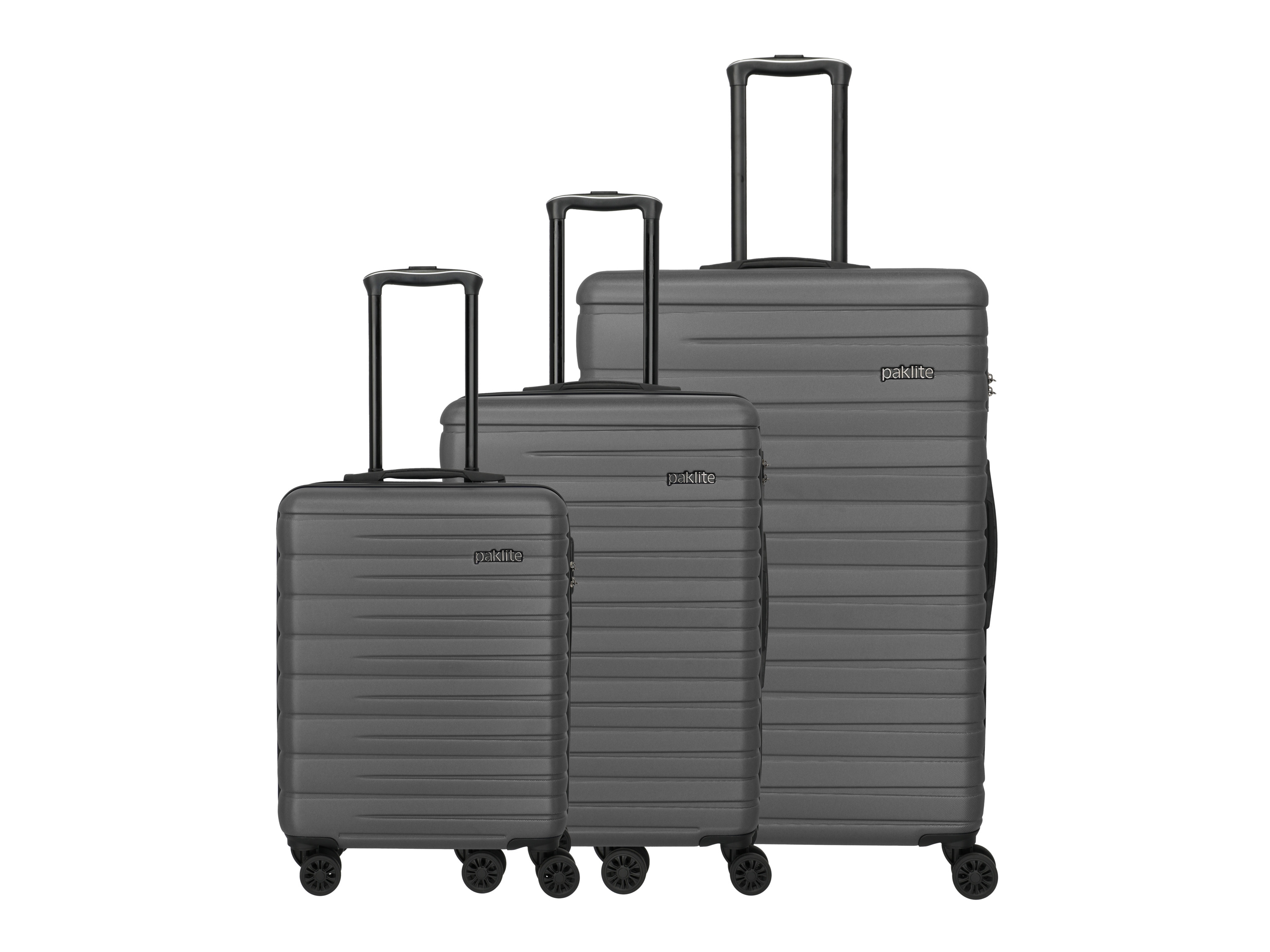 PAKLITE Hartschalenkoffer Medina Set (Anthrazit)