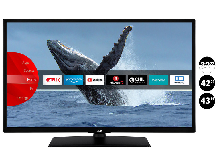 Gehe zu Vollbildansicht: JVC FHD Smart HD+ Fernseher Smart TV (Prime Video, Netflix, Amazon Alexa, Google Assistant, Triple Tuner) - Bild 1