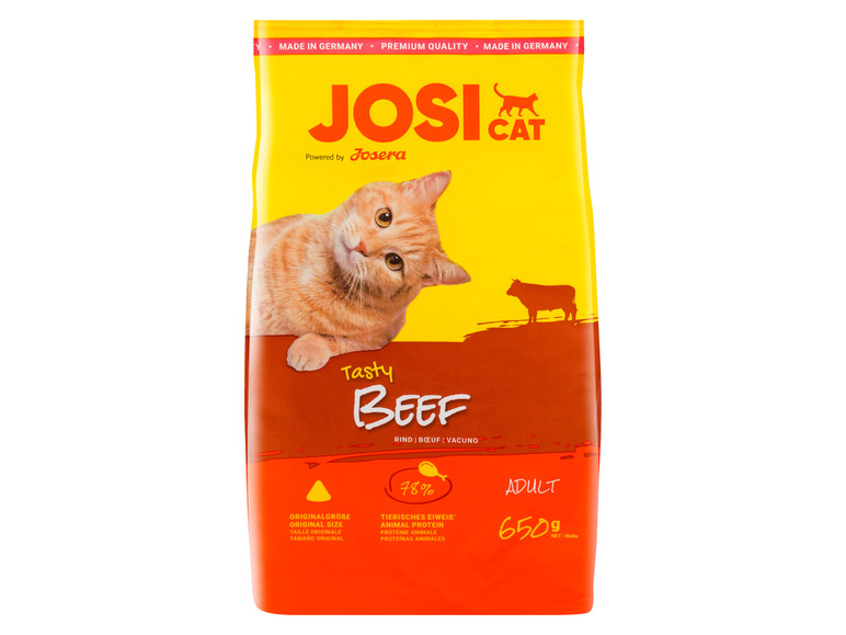 Gehe zu Vollbildansicht: JosiCat Katzentrockennahrung Tasty Beef, 3 x 650 g - Bild 2