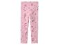 Rosa Kinderleggings mit Katzen- und Sternenmuster.