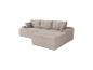 Beiges modulares Cord-Ecksofa mit Kissen