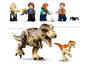 Lego Jurassic World Set mit T-Rex und Velociraptor.