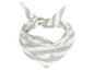 Ein gestreiftes, grau-weißes Bandana für Babys von Bellybutton.