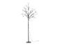 Dekorativer LED-Baum mit schwarzen Ästen und Standfuß, kabelbetrieben.