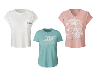 QS by s.Oliver Damen T-Shirts aus reiner Baumwolle